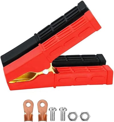 Accuklemmen Set - Startklemmen Krokodil - Accu Opladen - Gecoat Koper - 2 Stuks - Zwart Rood