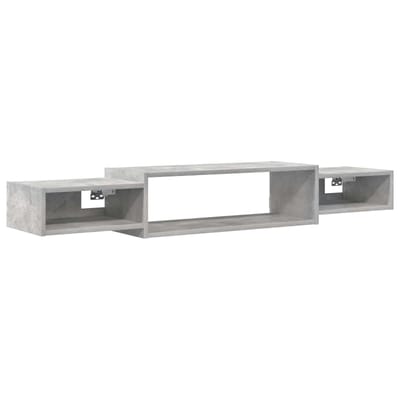 vidaXL - Wand - gemonteerd - TV - Kast - Muurmontage - Betongrijs - 140 - x - 28 - x - 21 - cm