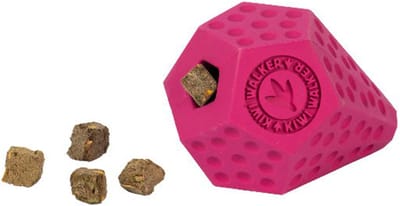kiwi walker - hondenspeelgoed - diaball mini - TPR - fushia - 7.5 x 8.5 cm - drijvend - zeer sterk - stuiterend - fooddispencer - apporteren