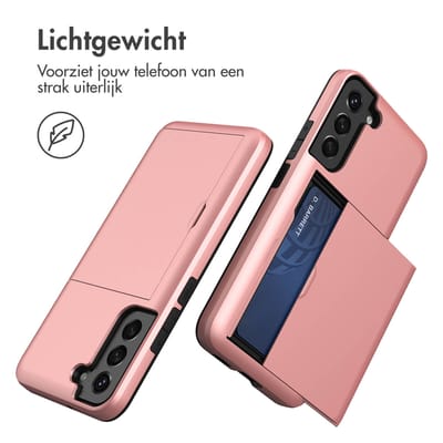 imoshion Hoesje met Pasjeshouder - Geschikt voor Samsung Galaxy S21 - Rosé Goud