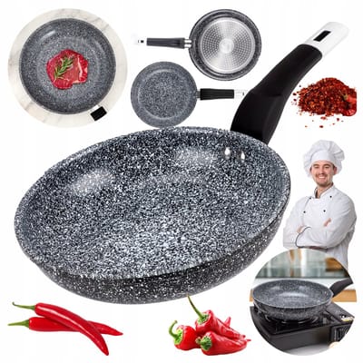 Elitehoff Granieten Pan 26 cm - Antiaanbaklaag, Inductie & Gas