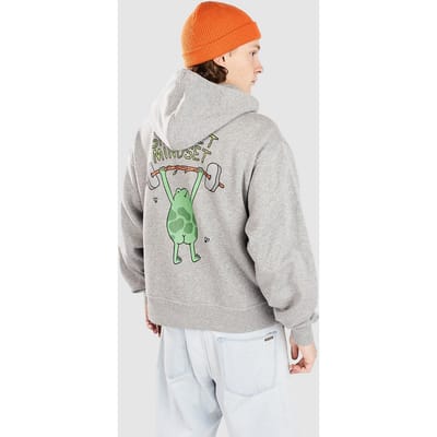 A.LAB Grindset Mindset Boxy Zip Hoodie grijs