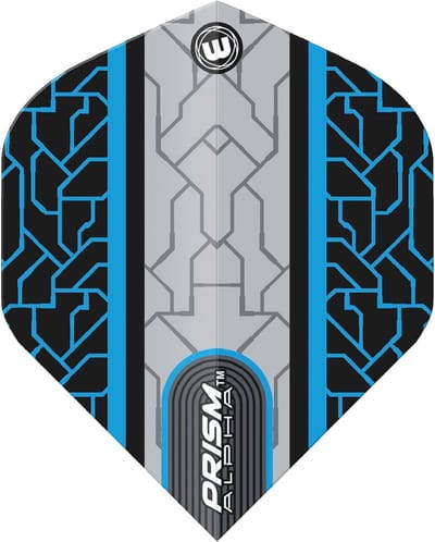 Dartvluchten Set - Vliegers Darts - Precisie Darts - Sterk 100 micron materiaal - 3 stuks - Zwart en blauw