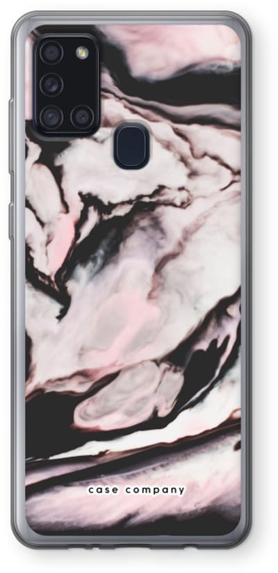 Case Company® - Hoesje geschikt voor Samsung Galaxy A21s hoesje - Roze stroom - Soft Cover Telefoonhoesje - Bescherming aan alle Kanten en Schermrand