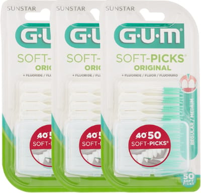 GUM Soft-Picks Regular - 3 x 50 stuks - Voordeelverpakking