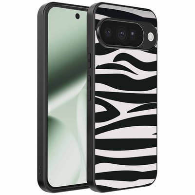 Geschikt voor Google Pixel 10 Telefoonhoesje met zebra opdruk - TPU backcover case zebra design - Zwart Wit - Smartphonica geschikt voor Google Pixel 10