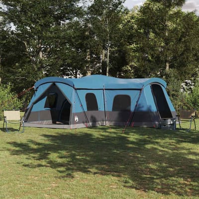 vidaXL - Tent - voor - 16 - personen - met - dak - Blauw - 680 - x - 510 - x - 210 - cm
