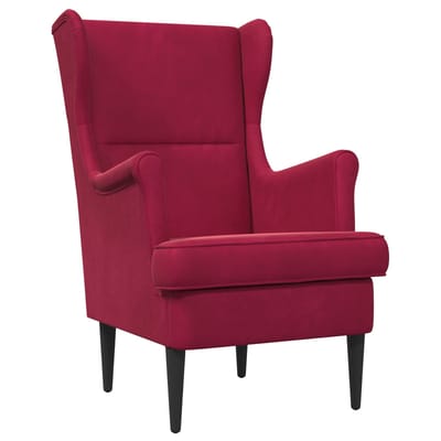 vidaXL - Fauteuil - Wijnrood - Fluweel