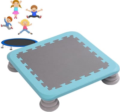 Mini Trampoline - Fitness Rebounder - Actief Spelen - Geen Montage Nodig - 65 cm - Blauw