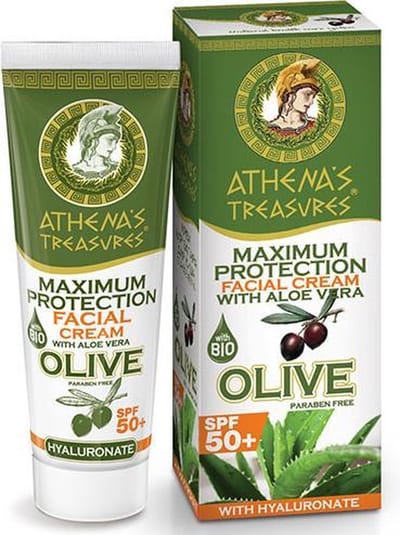 Pharmaid Athena’s Treasures Maximum Protection Facial Cream Aloe Vera SPF 50+ – Ultieme Zonbescherming & Hydratatie (50ml)