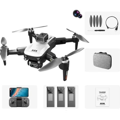 Nieuwe S2S Mini Drone 4K WIFI Professionele ESC Dubbele camera Obstakel vermijden Luchtfotografie Opvouwbare afstandsbediening Quadcopter Speelgoed Cadeau Kinderen 4K 3 battery