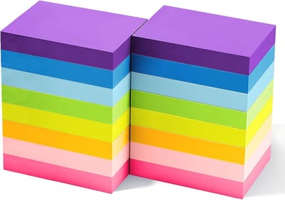 NTHProducts - Sticky Notes - Kleurrijke Hechtnotities - Herbruikbaar en veelzijdig - 51 x 38 mm - Voor school en kantoor - 8 kleuren