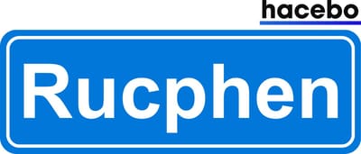 Hacebo - Plaatsnaam Sticker - 29x10 CM - Rucphen sticker - Verkeersborden sticker - grappige cadeaus - Rucphen