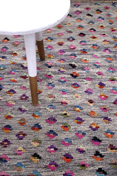 Kleurrijk Tapijt Laagpolig Handgeweven Wollen Vloerkleed - Koho Afghan Kelim 131x82 - 131x82cm- Modern - Woonkamer - Salon - Slaapkamer - Eetkamer