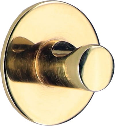 Tendance Plakhaakje rond - 1x stuks - Diameter 4 cm - Zelfklevende ophang haakjes - zink - goud - keuken/badkamer haken