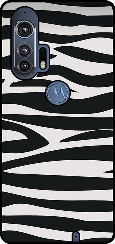 Smartphonica Telefoonhoesje Geschikt voor Motorola Edge Plus met zebra opdruk - TPU backcover case zebra design - Zwart Wit geschikt voor Motorola Edge Plus