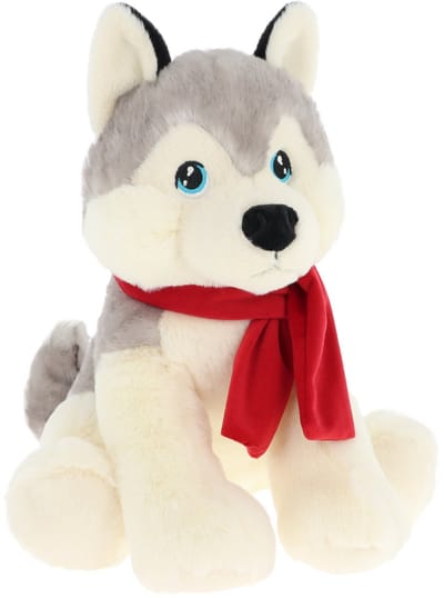 Keel Toys husky met sjaal - 25 cm - Dieren knuffels