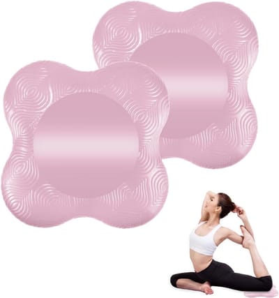 Famanu 2 stuks kniekussens, yoga, kniepads, yoga-accessoires, beschermt de handen, knieën en ellebogen, geschikt voor thuis, yoga-studio en outdoor, roze