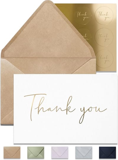 Set van 100 Blanco Bedankkaarten met Enveloppen 10x15 cm voor Diverse Gelegenheden