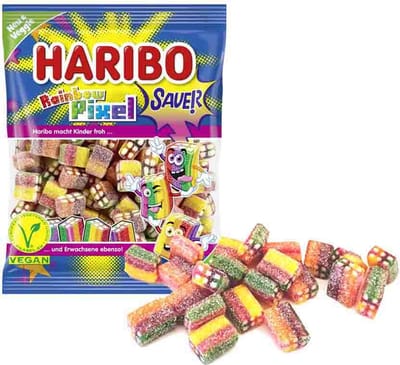 Haribo Rainbow Pixel F!ZZ - zuur snoep in fruitsmaken - 1kg zak
