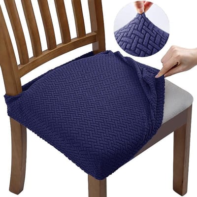 Jacquard Stoelhoezen voor Eetkamer Stretch Afneembare Stoelhoes Anti-vuil Effen Kleur Stoelhoezen Meubelbeschermer 1pc