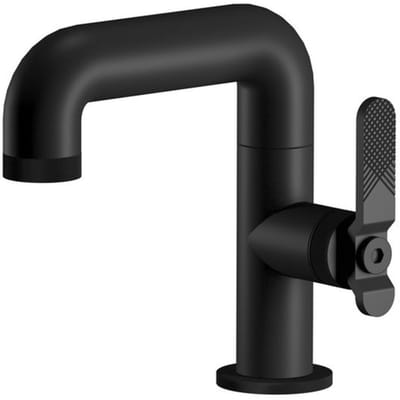 Plieger Torino wastafelkraan - opbouw - laag - 1-gats - voorsprong 13cm - eengreeps - mat zwart