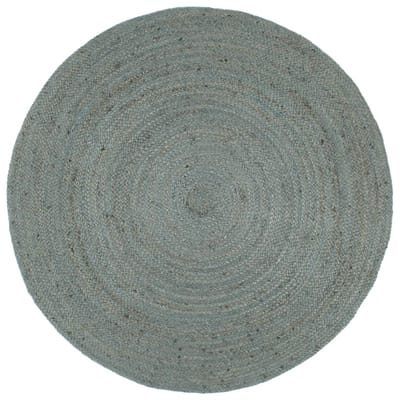 vidaXL - Vloerkleed - handgemaakt - rond - 210 - cm - jute - olijfgroen