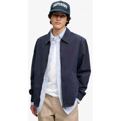Superdry Lichtgewicht Preppy Harrington Jas Relaxed Pasvorm Blauw Grootte: S