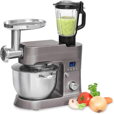 Keukenmachine - Mixer Kom - Bakken en Koken - 12 snelheden - 62 Liter - Grijs
