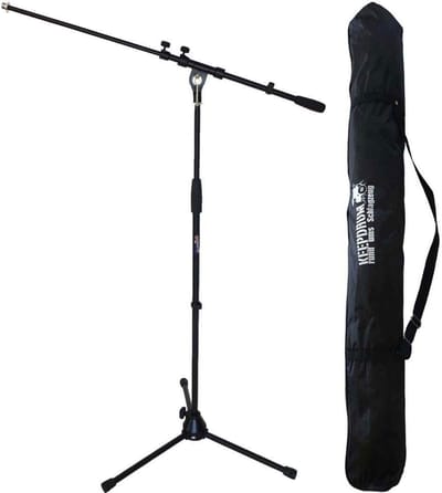 Microfoonstatief met Galg en Metalen Basis, verstelbaar 100-176cm + Draagtas