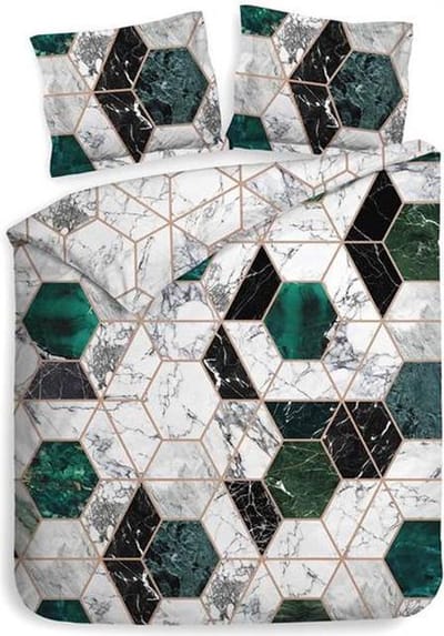 Heckett & Lane Randy Dekbedovertrek - Litsjumeaux - 240x200/220 cm - Urban Green