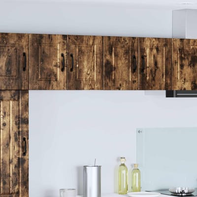 vidaXL - Wandkast - PORTO - Rook - Eiken - 60 - x - 31 - x - 40 - cm - Bewerkt - hout