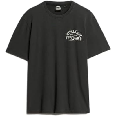 Superdry - Oversized Record Label T-shirt - Heren - T-shirts