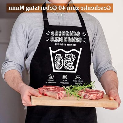 Grappige BBQ Schort voor Mannen - Perfecte Cadeaus voor 40e, 50e en 60e Verjaardag, Kookschort met Humor, Leuke Verjaardagscadeaus voor Mannen