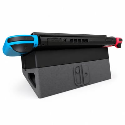 Horizontale Dock Adapter Geschikt voor Originele Nintendo Switch Dock – Flip Dock – Ruimtebesparend Design – Grijs