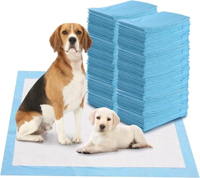 COSTWAY Trainingsonderleggers voor honden, lekvrij 5-laags design, puppypads, hygiënische pads, wegwerppads, PIPI-pads, trainingspads puppy's (100 stuks, 60 x 90 cm)