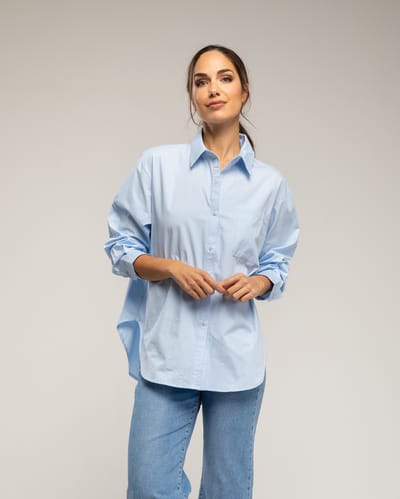 Oversized overhemd met borstzak