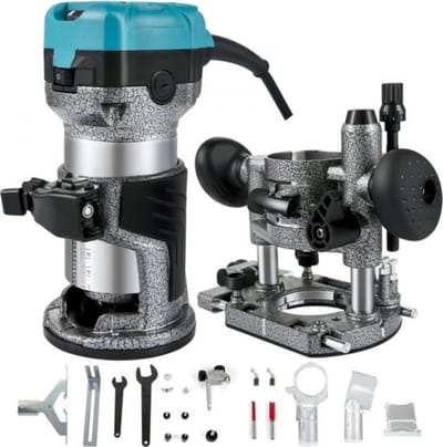 Elektrische Hand Trimmer - 710W - met 3 Freesspantangen - Bovenfrees - Handsnijder