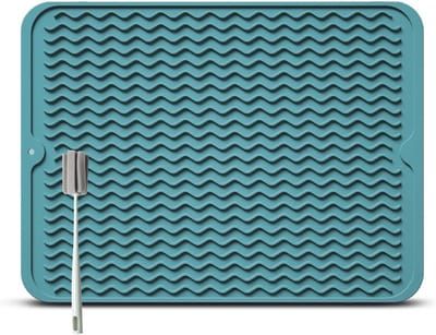 Antislip Siliconen Afdruipmat 40 x 30 cm – BPA-vrij en Oprolbaar – Sneldrogend en Gemakkelijk op te Bergen