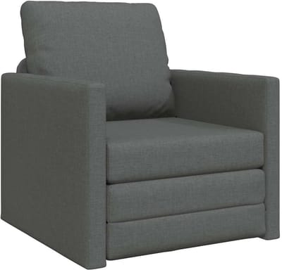 Slaapstoel - Uitklapbaar - Slaapbank - Logeerbed - Zetelbed - Slaapfauteuil - Vouwbed - 1 persoons - Zeer comfortabel - Donkergrijs