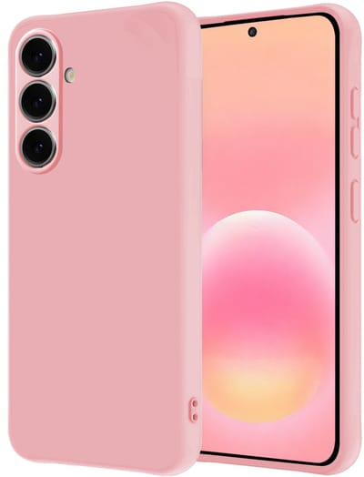 Hoesje - Geschikt voor Samsung Galaxy A57 - Sterk & Shockproof - Hoes Cover - Siliconen Case - Lichtroze