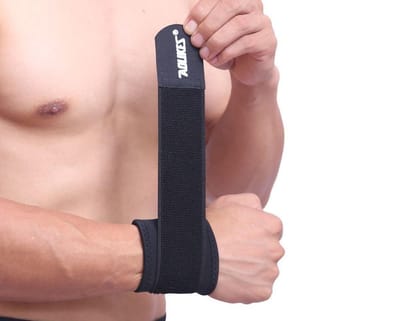 Verstelbare Polsband - 1 stuk 38 cm - Polsbeschermers - Polsbandage - Wrist Brace - Polsbandje - Sport Polsband - Zwart - Gym Wrist Band - Polsband voor Fitness