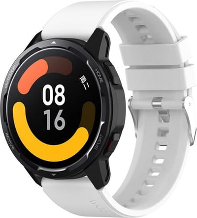 By Qubix - Geschikt voor Garmin bandje - Geschikt voor Garmin Vivoactive 4 / 4L - Siliconen sportband - Wit - Smartwatch bandje 22mm