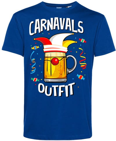 T-shirt kind Carnavals Outfit | Carnavalskleding kinderen | Carnaval Kostuum | Foute Party | Blauw | maat 68