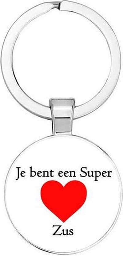 Akyol - Je bent een super zus Sleutelhanger - Liefde - Zus - Leuk kado voor je zus om te geven - 2,5 x 2,5 CM