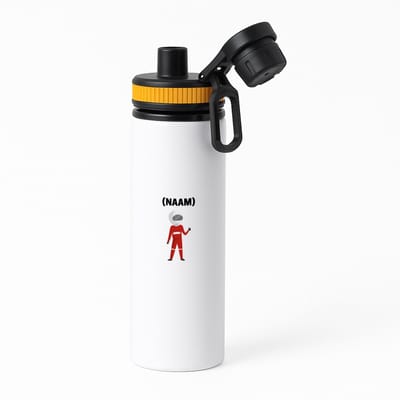 Hacebo® - Formule 1 met eigen naam waterfles met draaidop oranje - Auto rijden - Auto liefhebbers - Autosport - water fles - 850ML