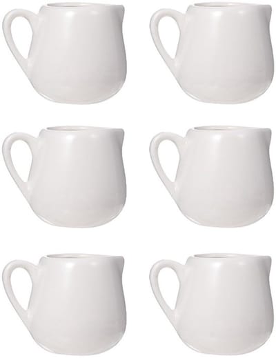 Solidchoice - Dailygoody - Mini Creamer Kruik - Keramische Melkkan - Handvat - Wit