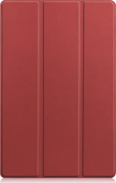 Hoesje - Geschikt voor Lenovo Tab P11 Plus - Dun & Stevig - Trifold Bookcase - Hard Cover - Hardcover Book Case - Tablet Hoes - Donkerrood
