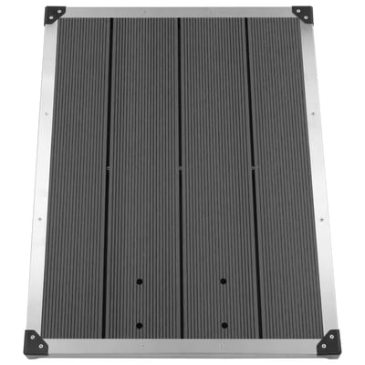 vidaXL - Buitendouchebak - 80x62 - cm - HKC - roestvrij - staal - grijs