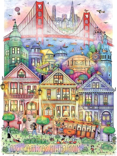 Volwassen Puzzel - Legpuzzel Steden - Ontspannen Vrije Tijd - 1000 Stukjes - 68 x 50.8 cm - Meervoudig